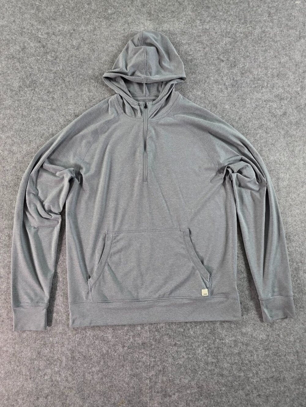Vuori Ponto Performance 1/2 Zip Hoodie Gray Men's Med